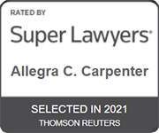 Rated By Super Lawyers | Allegra C. Carpenter | Selected in 2021 | Thomson Reuters
