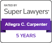 Rated By Super Lawyers | Allegra C. Carpenter | 5 Years